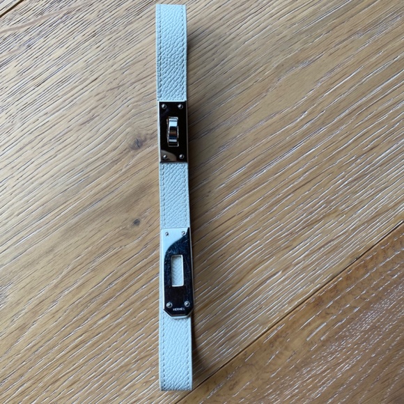 Hermès white Kelly leather choker - Picture 3 of 16